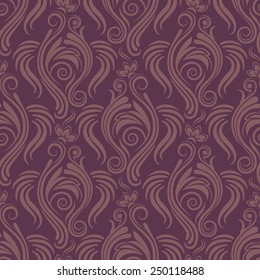 Damask seamless pattern for design. Vector Illustration