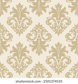 Damask seamless pattern design in vector.  Luxury texture for wallpapers, fabric, print, paper, etc. 