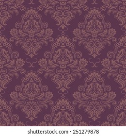 Damask seamless pattern for design. Vector Illustration
