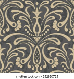 Damask seamless pattern for design. Vector Illustration