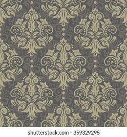 Damask seamless pattern for design. Vector Illustration