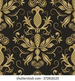 Damask seamless pattern for design. Vector Illustration