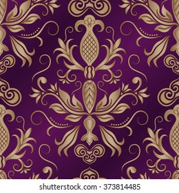 Damask seamless pattern for design. Vector Illustration
