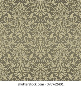 Damask seamless pattern for design. Vector Illustration