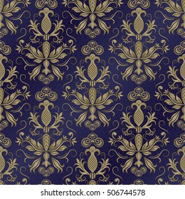 Damask seamless pattern for design. Vector Illustration