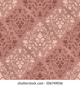Damask seamless pattern for design. Vector Illustration