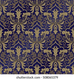 Damask seamless pattern for design. Vector Illustration