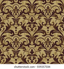 Damask seamless pattern for design. Vector Illustration