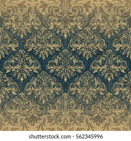 Damask seamless pattern for design. Vector Illustration