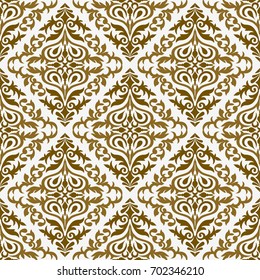Damask seamless pattern for design. Vector Illustration