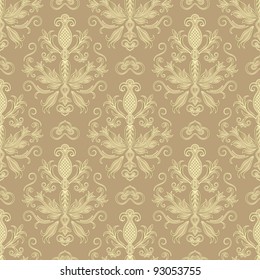 Damask seamless pattern for design. Vector Illustration