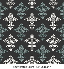 Damask seamless pattern for design. Vintage decorative elements.