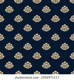 Damask seamless pattern, elegant damask background, luxury damask vector for wallpaper and textiles
