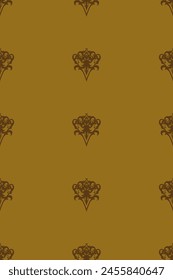 Damask seamless pattern, elegant floral ornament for print, vector 