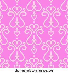 damask seamless pattern, Elegant luxury texture for wallpapers, backgrounds, page fill.idea for a wrapping paper. pattern of the fabric, pattern for curtains, carpet, fabrics, fashion design,  pink