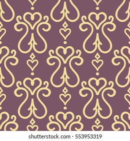 damask seamless pattern, Elegant luxury texture for wallpapers, backgrounds, page fill.idea for a wrapping paper. pattern of the fabric, pattern for curtains, fabrics, fashion design, yellow, purple