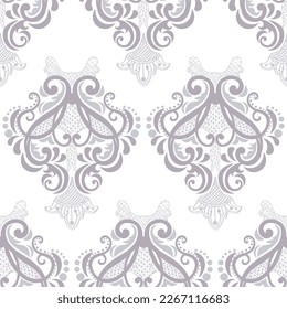 Damask seamless pattern element. Classical luxury old fashioned damask ornament, royal Victorian seamless texture for wallpapers, textile, wrapping.