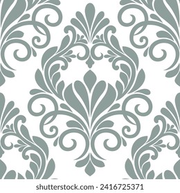 Damask seamless pattern. element. classical luxury old fashioned victorian texture floral, wallpapers, textile, wrapping vector background.