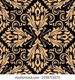 damask seamless pattern element. Classical luxury old fashioned damask ornament, royal victorian seamless texture. 