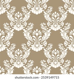 damask seamless pattern element. Classical luxury old fashioned damask ornament, royal victorian seamless texture. 