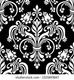 Damask seamless pattern. element ornamental classical luxury old fashioned wallpapers, textile, wrapping vector background.