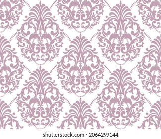 Damask seamless pattern element. Vector floral damask ornament vintage illustration.