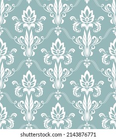 Damask seamless pattern element. Vector floral damask ornament vintage illustration.
