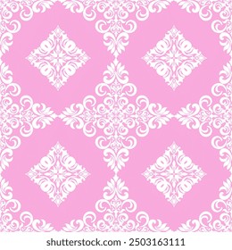 Damask seamless pattern element. Vector classical luxury old fashioned damask ornament, royal victorian seamless texture for wallpapers, textile, wrapping. Vintage exquisite floral baroque template