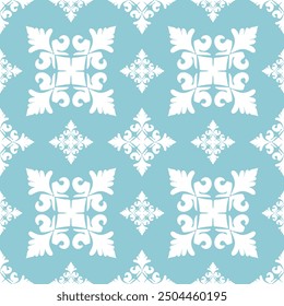 Damask seamless pattern element. Vector classical luxury old fashioned damask ornament, royal victorian seamless texture for wallpapers, textile, wrapping. Vintage exquisite floral baroque template
