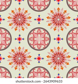Damask seamless pattern element. Vector floral damask ornament vintage illustration