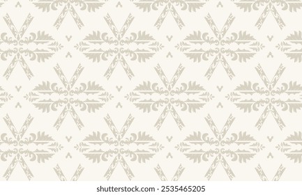 Damask seamless pattern elements. Classic luxury ancient damask ornaments. Hand drawing creativity