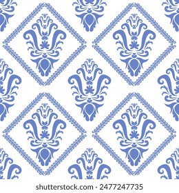 Damask seamless pattern EPS vector,Damask floral seamless pattern.Scandinavian folk style flower.Modern traditional texture ornaments,sweden nordic vector illustration textile,fabric,wallpaper,islamic