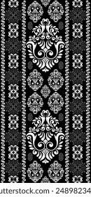 Damask seamless pattern EPS vector,Digital Moroccan,Arabic tale,Islamic pattern,Damask ikat ethnic of paisley and decorative floral branches.Indian motif background,floral embroidery for print,fabric