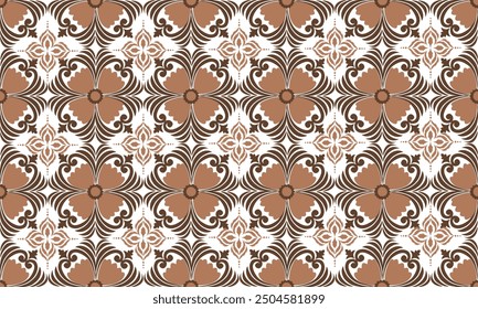 Damask seamless pattern, ethnic pattern.Oriental flora Damask design embroidery, Indian pattern aztec geometric art background. Art ornament print design for carpet,cover wallpaper,wrapping,fabric