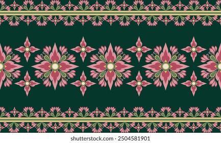 Damask seamless pattern, ethnic pattern.Oriental flora Damask design embroidery, Indian pattern aztec geometric art background. Art ornament print design for carpet,cover wallpaper,wrapping,fabric