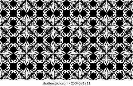 Damask seamless pattern, ethnic pattern.Oriental flora Damask design embroidery, Indian pattern aztec geometric art background. Art ornament print design for carpet,cover wallpaper,wrapping,fabric