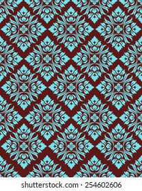 Damask seamless pattern (Floral background)