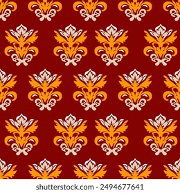 Damask Seamless Pattern floral Classical luxury- Vector Illustration background damask fold fashioned damask ornament vintage	