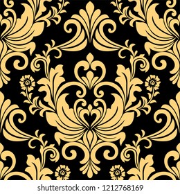 Damask seamless pattern. floral design element vector background.