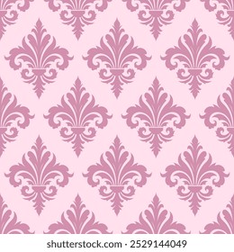 Padrão sem emenda Damask com motivos vintage florais, ideal para papel de parede, têxteis, convites, scrapbooking e projetos de decoração de luxo