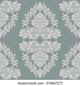 Damask Seamless Pattern. Floral vintage wallpaper