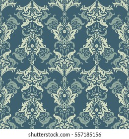 Damask Seamless Pattern. Floral vintage wallpaper