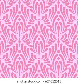 Damask seamless pattern intricate design. Luxury royal ornament, victorian texture for wallpapers, textile, wrapping. Exquisite floral baroque lacy flourish