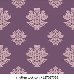 Damask seamless pattern intricate design. Luxury royal ornament, victorian texture for wallpapers, textile, wrapping. Exquisite floral baroque lacy flourish in vintage pastel colors.