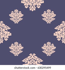 Damask seamless pattern intricate design. 