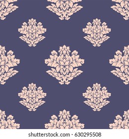 Damask seamless pattern intricate design. 