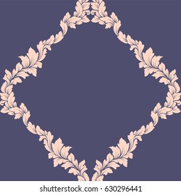 Damask seamless pattern intricate design. 