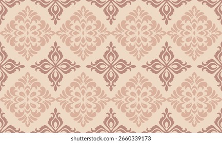 Damask Seamless Pattern Intricate Swirl Design