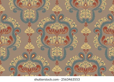damask seamless pattern, motif, fabric, wallpaper, background, etc.