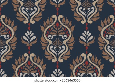 damask seamless pattern, motif, fabric, wallpaper, background, etc.